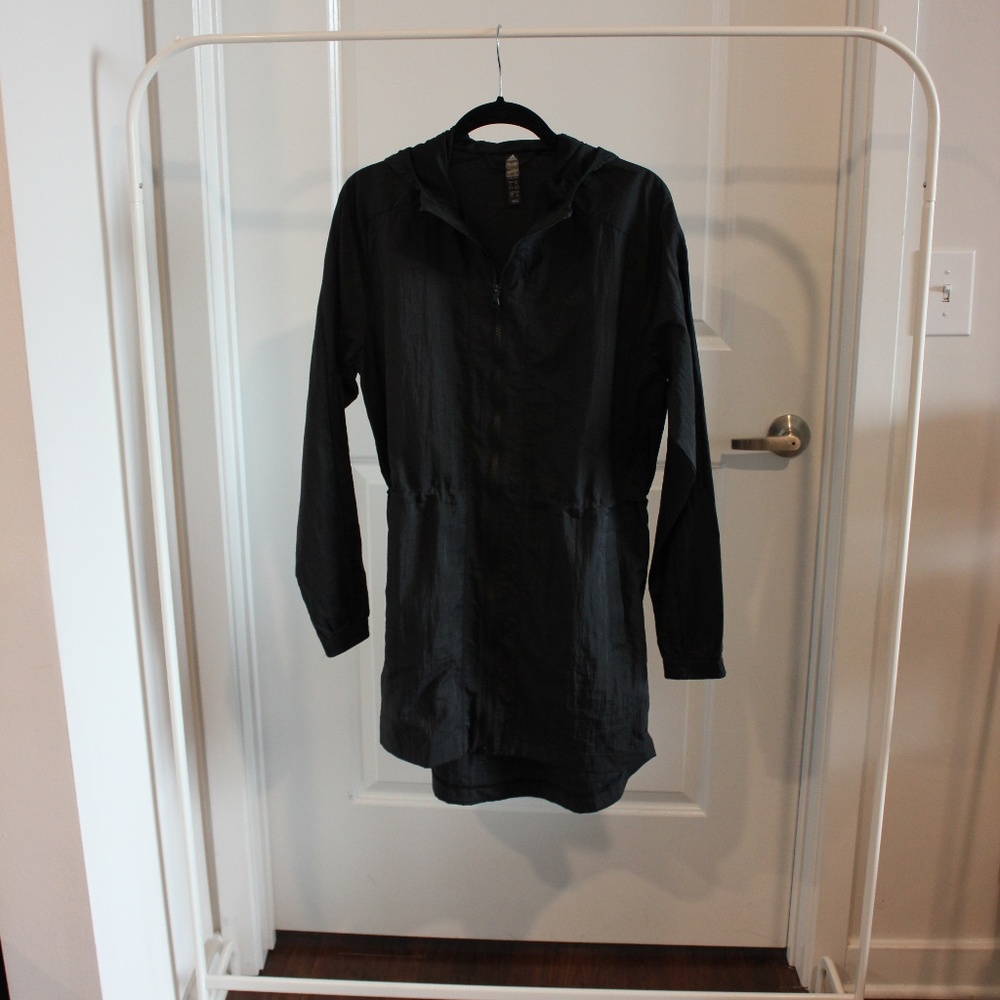 NWOT Adidas Women's Long Black Windbreaker